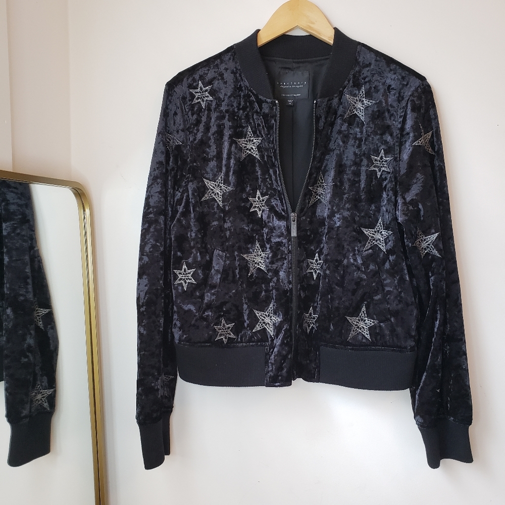 Sanctuary Stargazer Velvet Bomber Jacket
